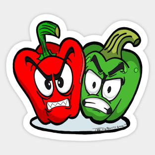 Angry Peppers Sticker